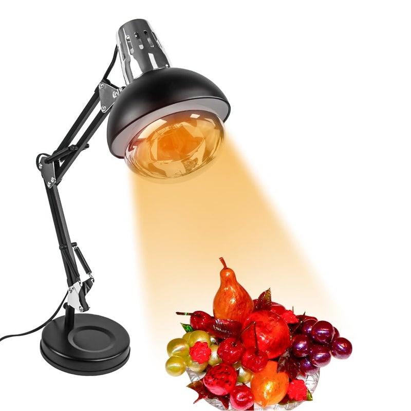 DUEBEL Heating Lamp for Candy Making Affordable Candy Heater Perfect for Beginners in Sugar Art Baking and Confectionery Black Silver Plating