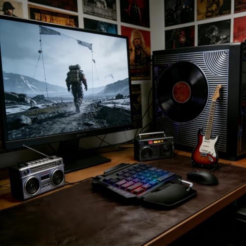 لوحة مفاتيح ذات 35 مفتاحًا RGB بيد واحدة مع مسند للمعصم لأغطية مفاتيح ABS للألعاب، باللون الأسود، لوحة مفاتيح سلكية صغيرة مريحة مع إضاءة خلفية - Image 5
