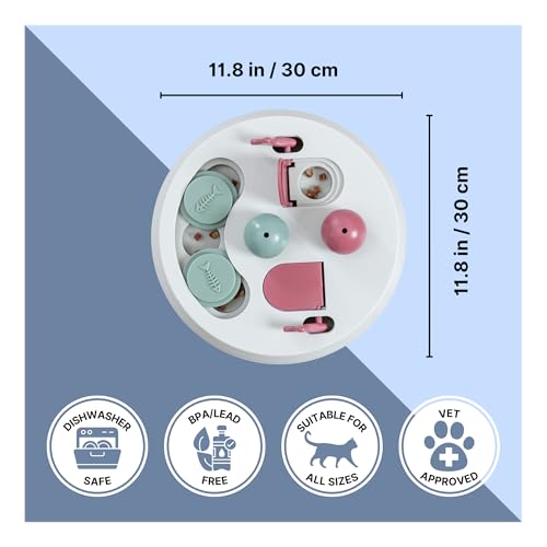 TRIXIE Flip Board Interactive Cat Toy, Enrichment Toys for Indoor Cats, Treat Puzzle Interactive Play and Mental Stimulation - Image 3