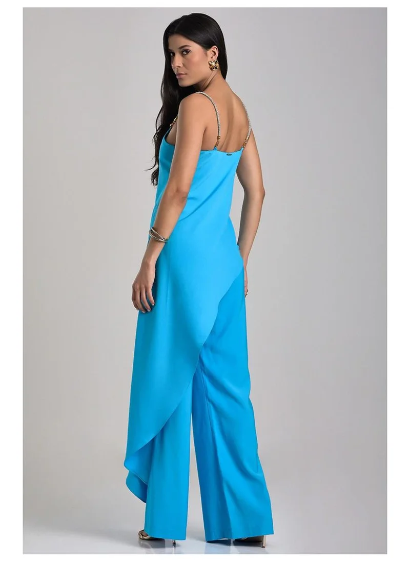 Carmen Steffens  Asymmetrical Tailored Blue Blouse for Women | Best Price UAE