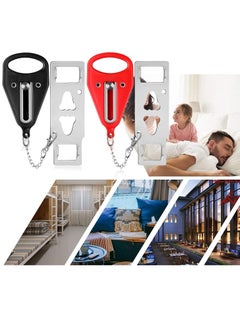 KASTWAVE 2 Pieces Portable Door Lock Travel Door Locker Latch Traveling Extra Locks  - Image 1