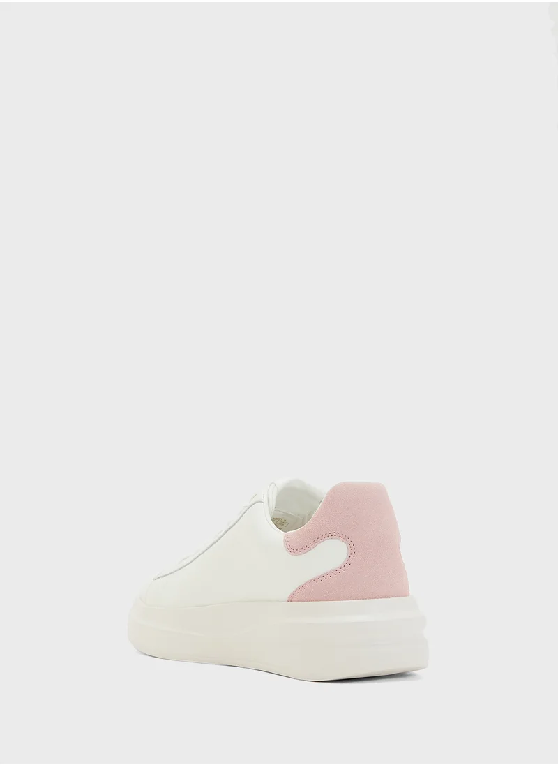 جس Logo Detailed Lace Up Low Top Sneakers