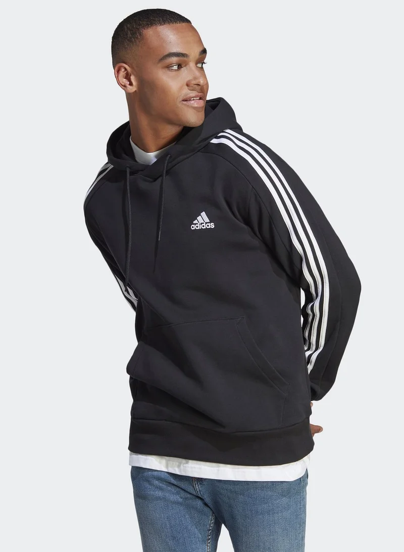 Adidas 3 Stripe French Terry Hoodie