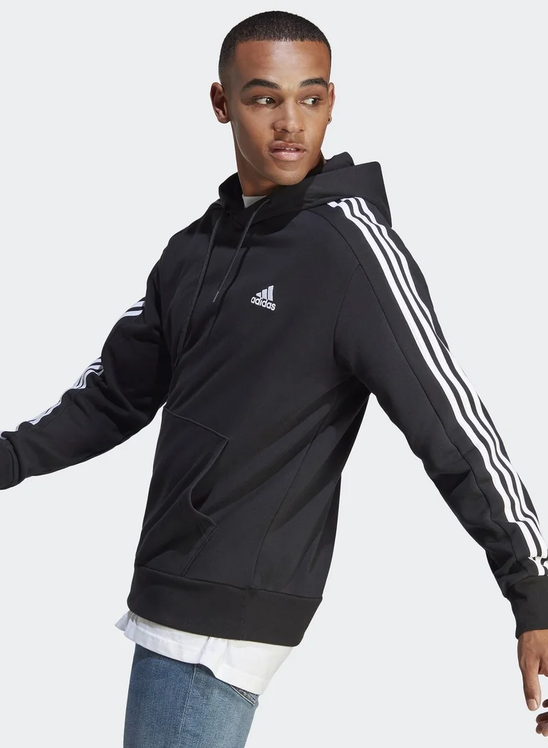 Adidas 3 Stripe French Terry Hoodie