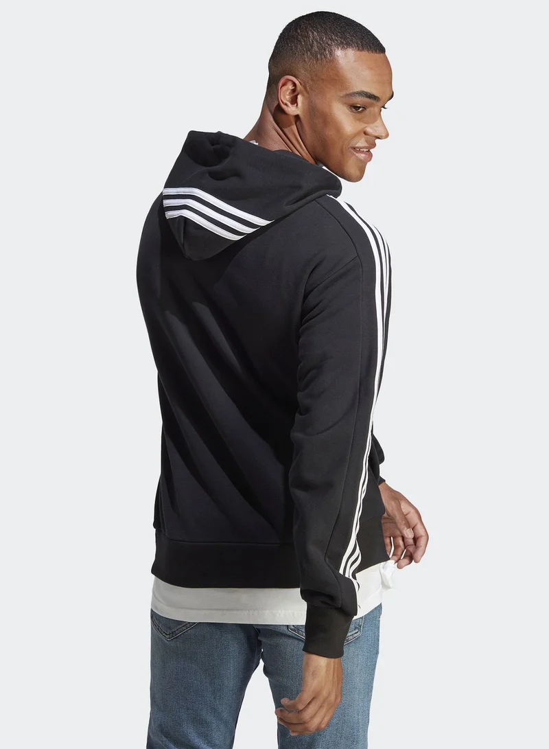 Adidas 3 Stripe French Terry Hoodie