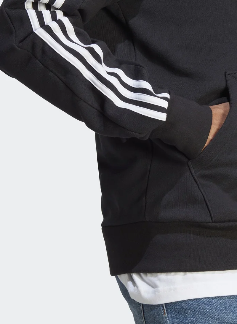 Adidas 3 Stripe French Terry Hoodie