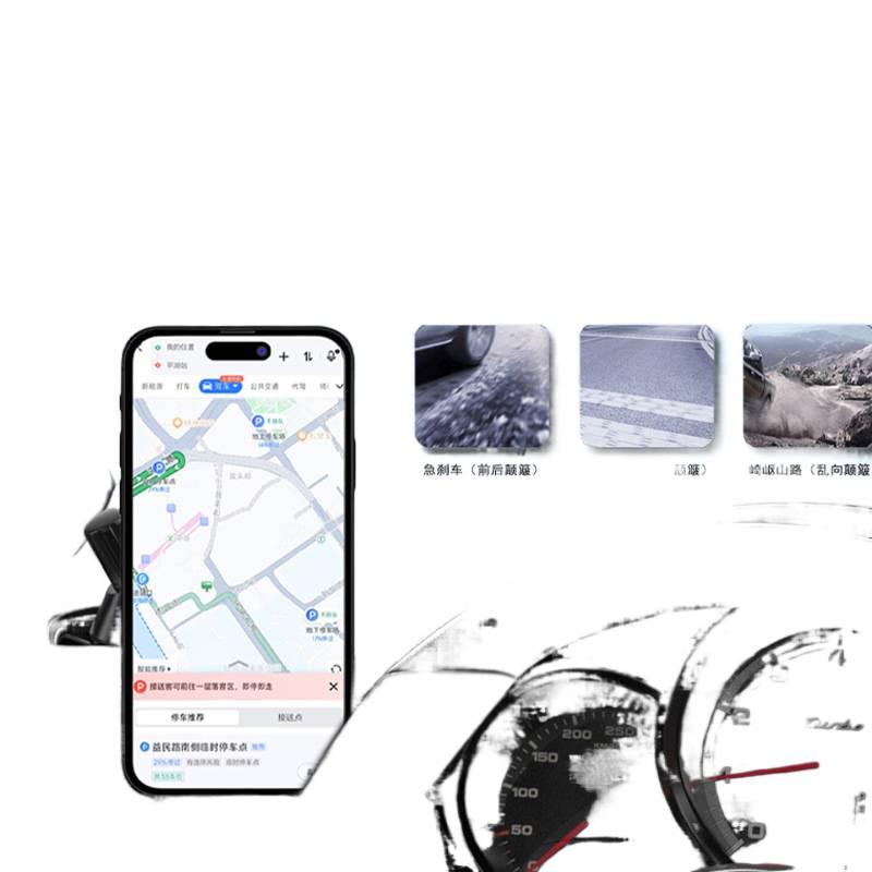 حامل جوال مغناطيسي باللون الأسود للسيارة مع تثبيت على فتحة التكييف ودوران 360 درجة لـمناسب لمعظم الهواتف للاستخدام المنزلي للسفر للمكتب - Image 5