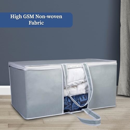 HomeStrap Non Woven Underbed Storage Bag With Front Handle (Grey) -Pack Of 5, 45.7 Centimeters, 30.5 Centimeters - Image 5