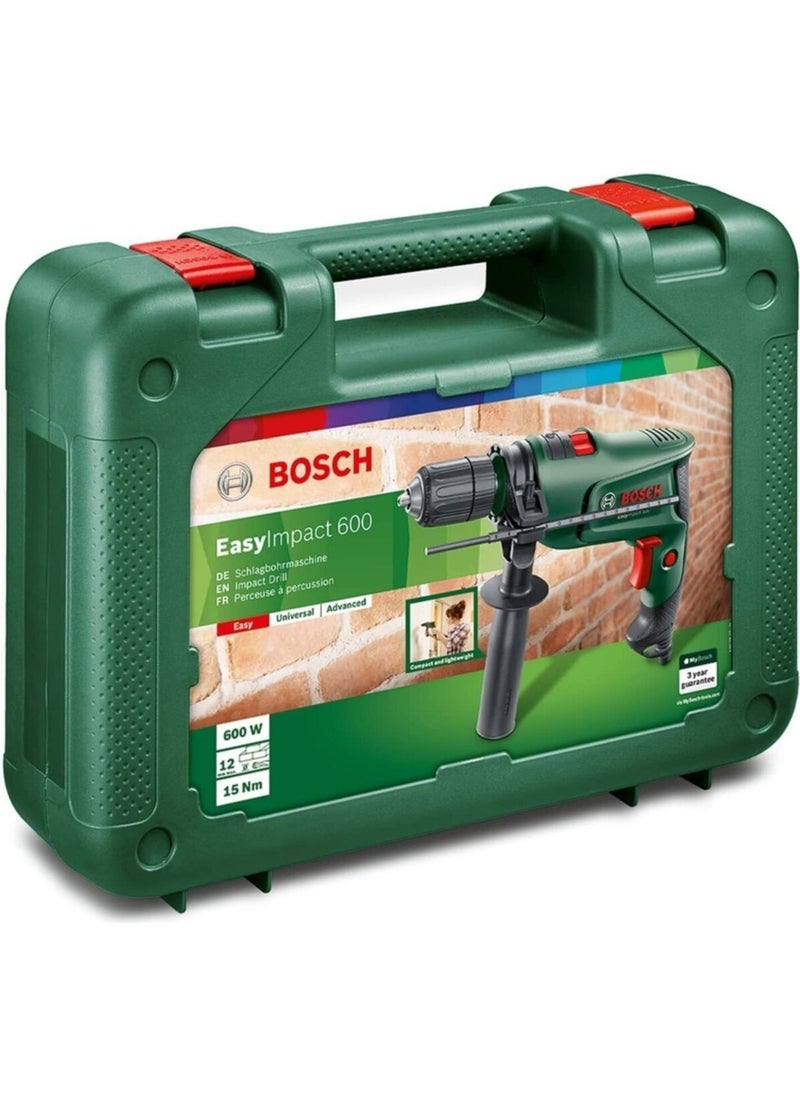 BOSCH - Easyimpact 600 13MM 600 Watt Hammer Drill + 103 Piece Drill Bit Screwing Bit Socket Bit Set - Image 1