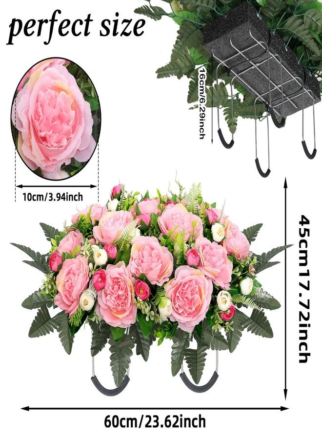 Wocst Grave Decorations for Cemetery Headstone Flower Saddle for Grave Decor Weatherproof,NO-Fading - Image 3