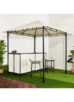 Tango 4-Piece Barzebo with 2 Bar Stools and Glass Hanger Set 80 x 100 x 80 cm
