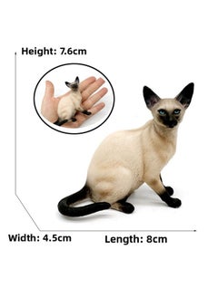 Children's Simulation Cat Model Cloth Doll Cat Lazy Orange Cat Leg Lifting Cat Sleeping Posture Flower Cat Siamese Cat Pet Cat Ornaments-Color:2911 Siamese Cat