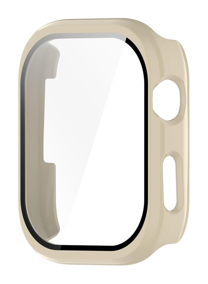 Case with Screen Protector for Huawei Watch D2, Ultra Slim Hard PC Full Coverage Proctective Case Lightweight Shockproof Anti-Scratch Bumper Cover with Tempered Glass (Beige)  - Image 4