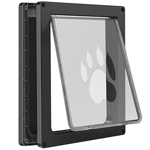 CEESC Large Dog Door for Pets Up to 100 lb, Weatherproof Pet Door for Cats and Dogs, Durable, Snap-in Closing Panel Included, Suitable for Interior and Exterior Doors (Large, Black) - Image 1