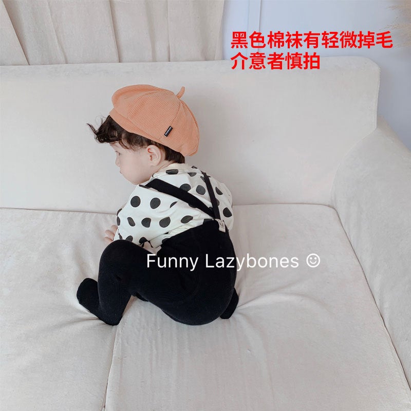 Cotton High Waist Navel Protecting Pantyhose Baby Big Pp Leggings - Image 1