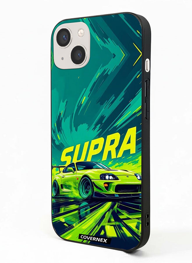Covernex Apple iPhone 13 Protective Case Cover Printed Featuring JDM Icon Supra Drift Illustration - Image 1