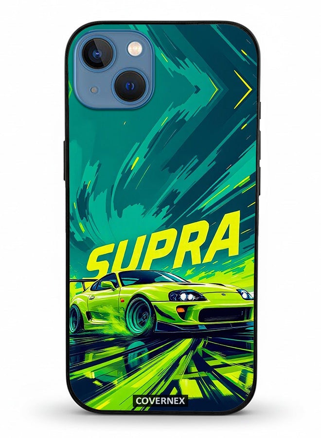 Covernex Apple iPhone 13 Protective Case Cover Printed Featuring JDM Icon Supra Drift Illustration - Image 2