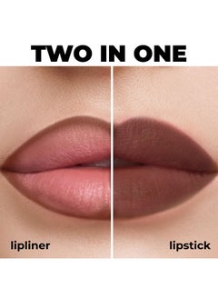 LAMEL Lamel Matte Gel Lip Liner Pencil | Weightless & CreamyTexture - Sharpenable - Longwear & Waterproof - High Pigmented & Flawless Finish - Cruelty-free & Paraben-Free - 414, 1,7g/0.05oz. (Intense Brown)  - Image 4