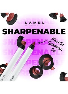 LAMEL Lamel Matte Gel Lip Liner Pencil | Weightless & CreamyTexture - Sharpenable - Longwear & Waterproof - High Pigmented & Flawless Finish - Cruelty-free & Paraben-Free - 414, 1,7g/0.05oz. (Intense Brown)  - Image 3