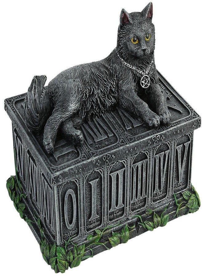 Nemesis Now B2808G6 Fortune's Watcher Tarot Box 17cm Black, Resin - Image 1