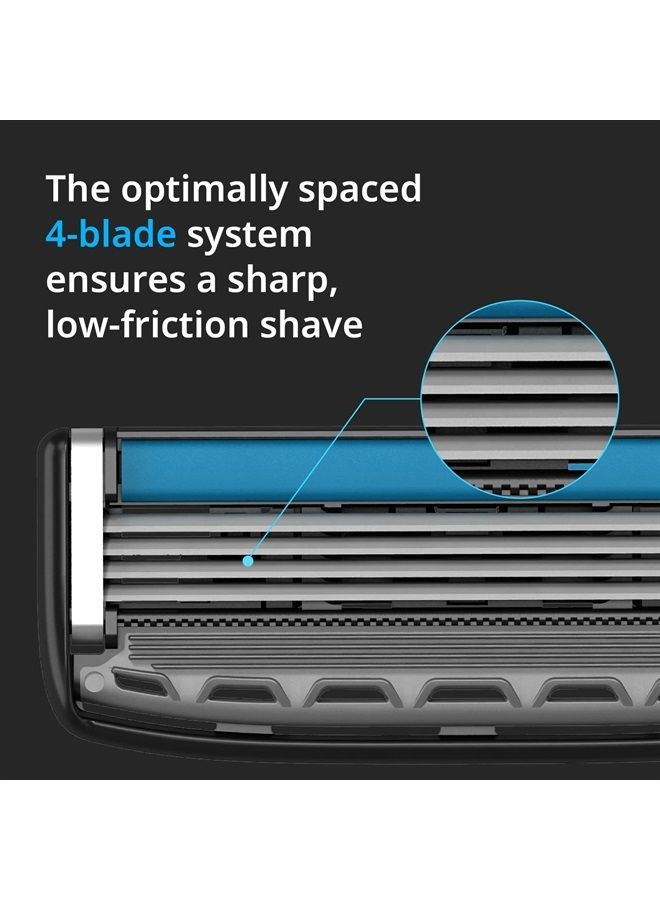 Dorco Pace 4 Pro - Four Blade Razor Shaving System - 16 Cartridges (No Handle) - Image 3