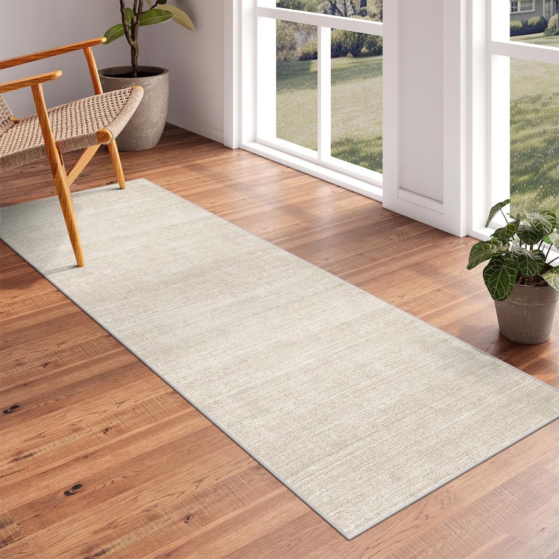 Art&Tuft Hallway Runner Rug - 2x6 Runner Rug No Slip Low-Pile Rugs Runners, Soft Distressed Washable Carpet Runner for Hallways Bedroom Bathroom Kitchen Laundry Living Room, Beige - Image 4