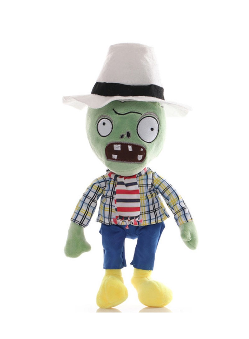 Plants Chaos Zombie Doll Humanoid Doll Children's Pillow Toy (White Top Hat)  - Image 1