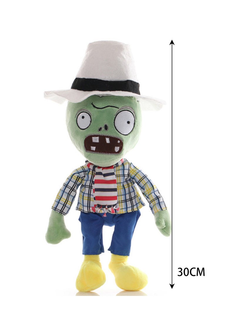 Plants Chaos Zombie Doll Humanoid Doll Children's Pillow Toy (White Top Hat)  - Image 2