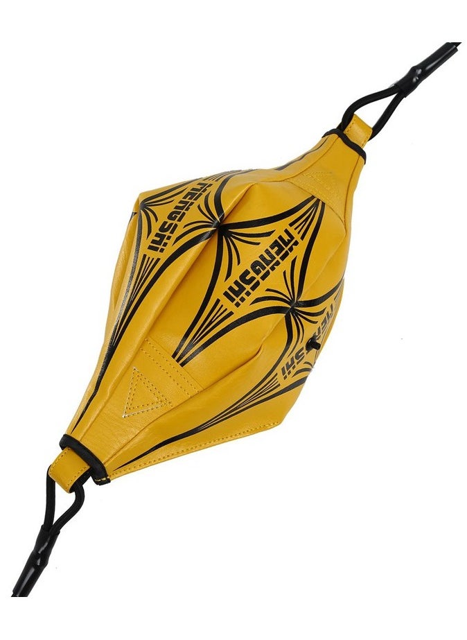 Mengshi PU Leather Double End Boxing Training Speed Ball with Ropes and Pump, Yellow  - Image 2