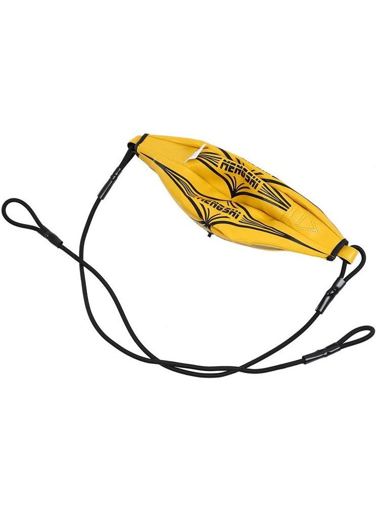 Mengshi PU Leather Double End Boxing Training Speed Ball with Ropes and Pump, Yellow  - Image 4