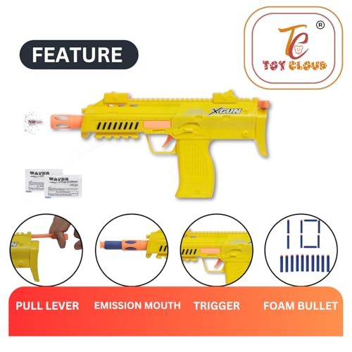 Toy Cloud DartX 2 in 1 X-Shot Blaster Pistol Toy Guns with Water Jelly Shots and 10 Soft Foam Dart Bullets, Safe N Long Range Shooting Bullet Gun Toys - Image 2