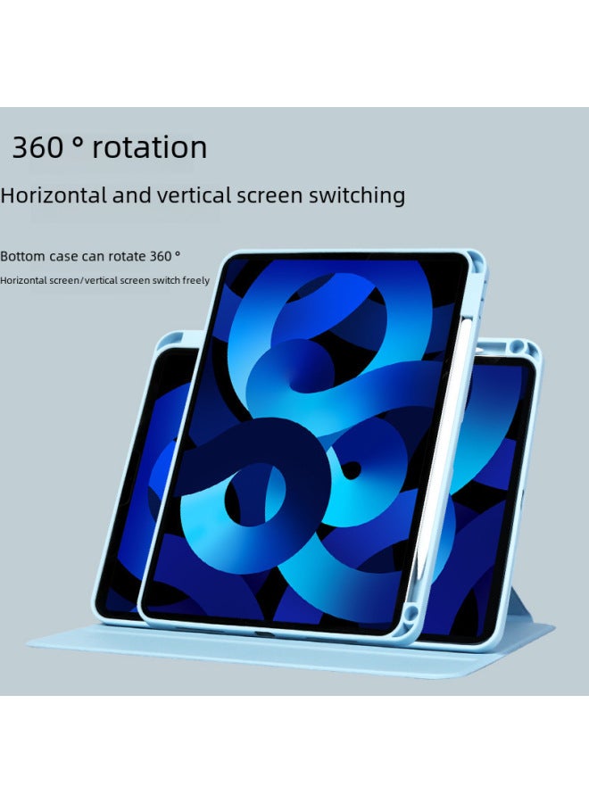 360-degree Rotating Ipad Pro 11 Tablet Protective Case Air4/5 Compatible 10.2 Acrylic 12.9 Leather Cover 2022 Suitable-Color:Steel Wire Pattern/White Blank 】-Applicable Model:Ipad 10/11 Generation ( - Image 3