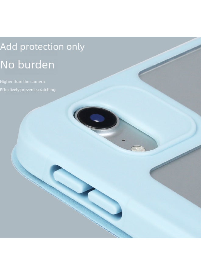 360-degree Rotating Ipad Pro 11 Tablet Protective Case Air4/5 Compatible 10.2 Acrylic 12.9 Leather Cover 2022 Suitable-Color:Steel Wire Pattern/White Blank 】-Applicable Model:Ipad 10/11 Generation ( - Image 4