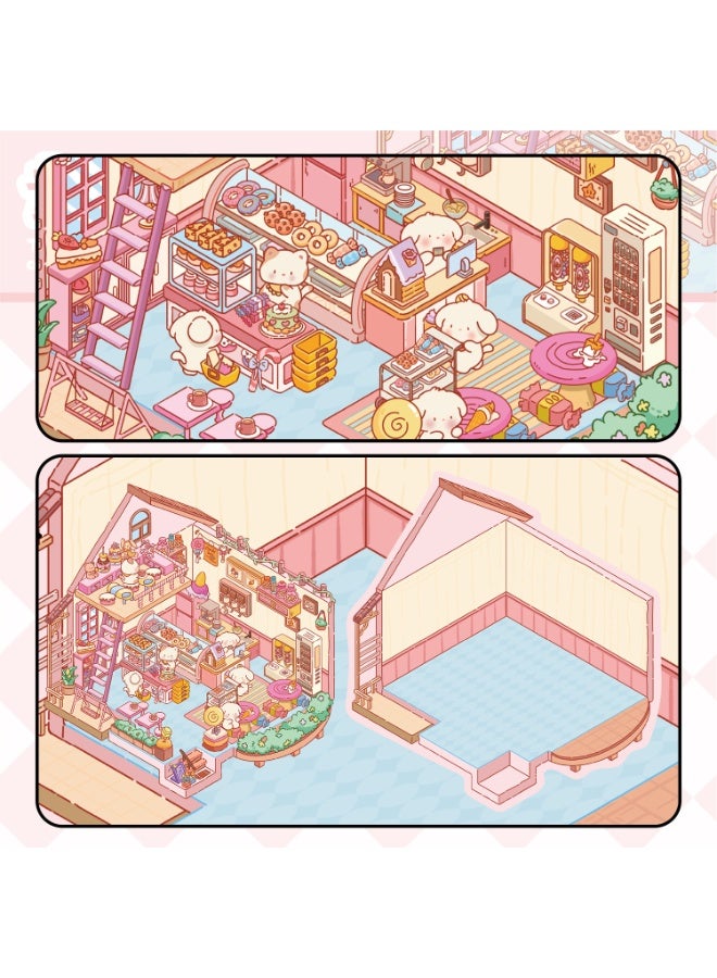 NIBEMINENT 3 Pcs Cartoon Candy House Deco Kit Waterproof Stickers, High Definition Printing Bright Colors, Suitable for Laptop Skateboard Luggage Water Bottle Guitar DIY - Image 1