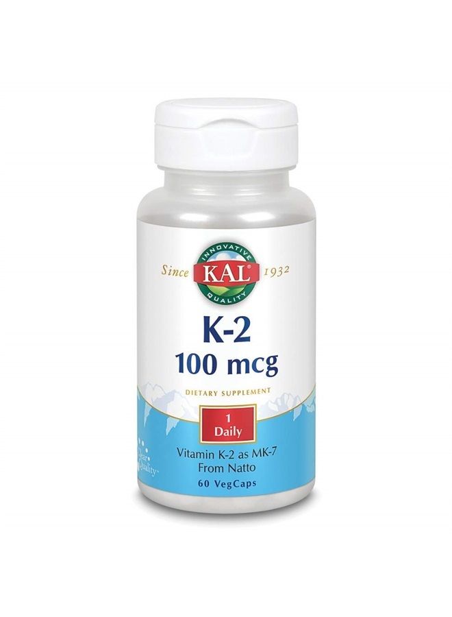 Kal 100 Mcg K2 Mk-7 Tablets, 60 Count