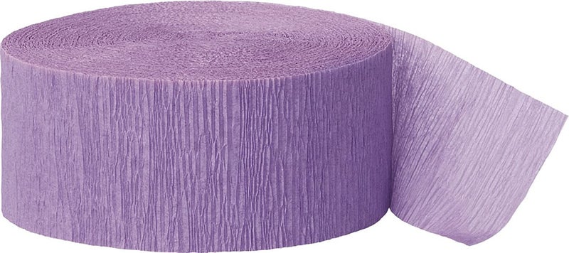 Unique Premium Lavender Crepe Paper Streamer 81 ft 1 Pc Perfect for Birthdays Weddings and Events
