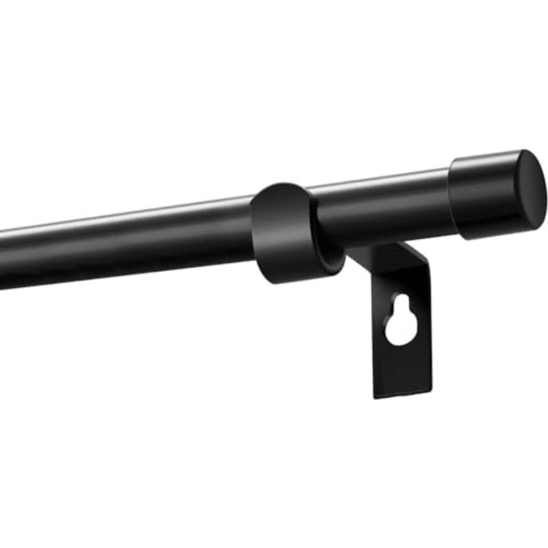 Curtain Rods for Windows 17.7 to 47.2 Inches, Heavy Duty Adjustable Curtain Rod with Bracket, 1 Inch Diameter Metal Standard Drapery Rod Set for Bedroom, Kitchen, White - Image 1