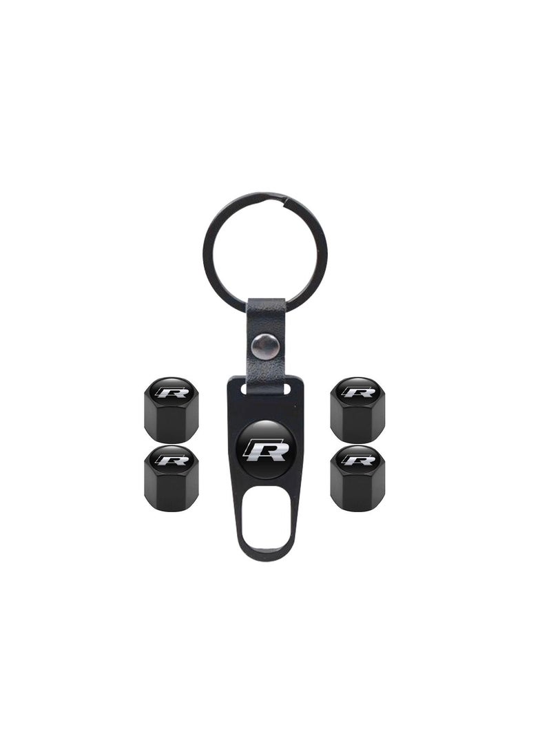 1-Set Car Wheel Tire Stem Air Valve Cap with Wrench for VW Golf R