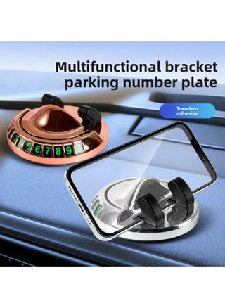 Car Instrument Panel, Mobile Phone Bracket, Center Console, Stick-on Multifunctional 360 ° Rotating Temporary Parking Number Plate-Color:Q8 Car Number Plate [silver] Small Size - pzsku/ZB2C4BC7A90D2E9EAC825Z/45/1744896393/fb39c1a7-7dc5-4007-b357-ca35d04d9bf0