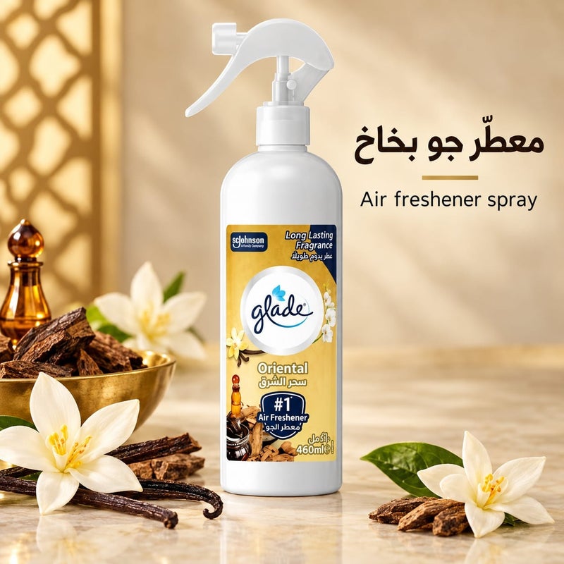 Glade Air Freshener Spray, Oriental Scent, 460ml - Image 3