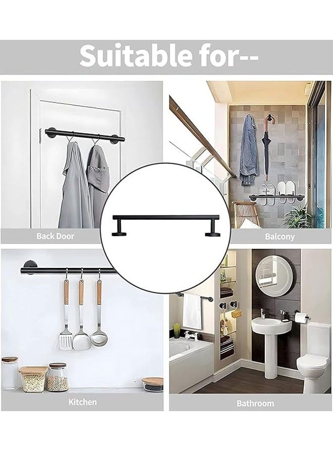 BOUND MOAT 5 Pieces Bathroom Hardware Set Include 16-Inch Bath Towel Bar,Toilet Paper Holder & 3 Packs Towel Hooks Stainless Steel Space Saving Towel Racks for Home,Bathroom, Kitchen  - Image 2