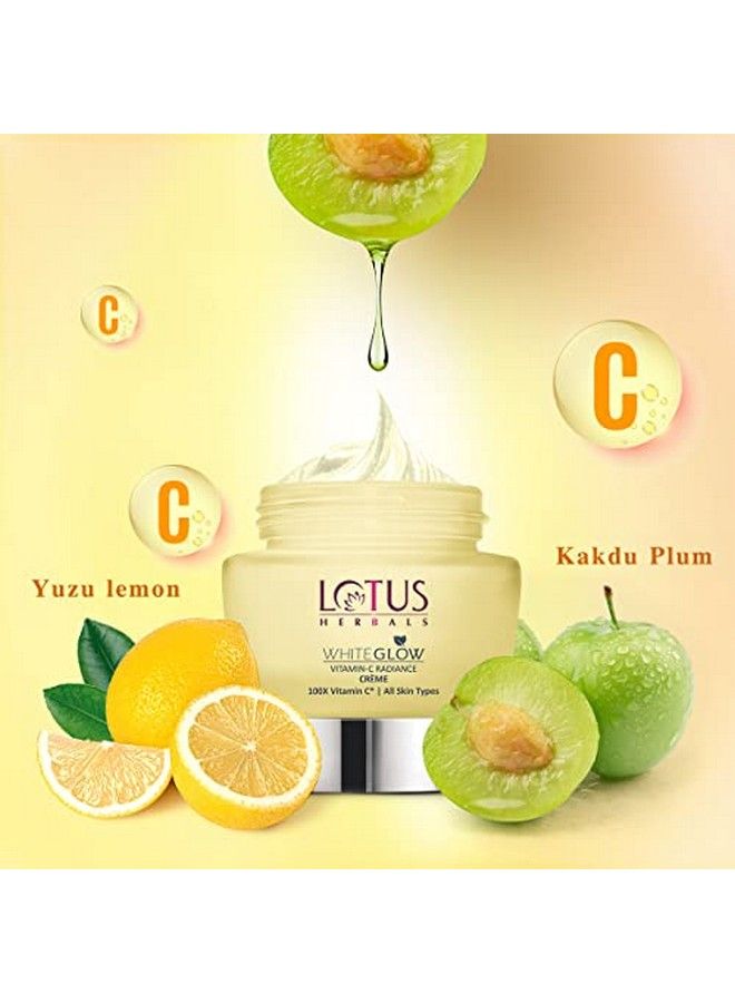 LOTUS HERBALS Whiteglow Vitamin C Radiance Cream ; Spf 20 ; For Dark Spots & Dull Skin ; Anti Pollution ; 50G  - Image 3