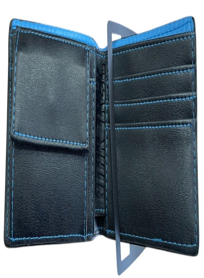 Star Trek yzohu JEWUNO Star SciFi Trek Blue Science Logo Leather Bi Fold Wallet - Image 2