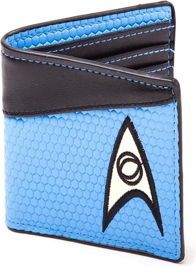 Star Trek yzohu JEWUNO Star SciFi Trek Blue Science Logo Leather Bi Fold Wallet - Image 1