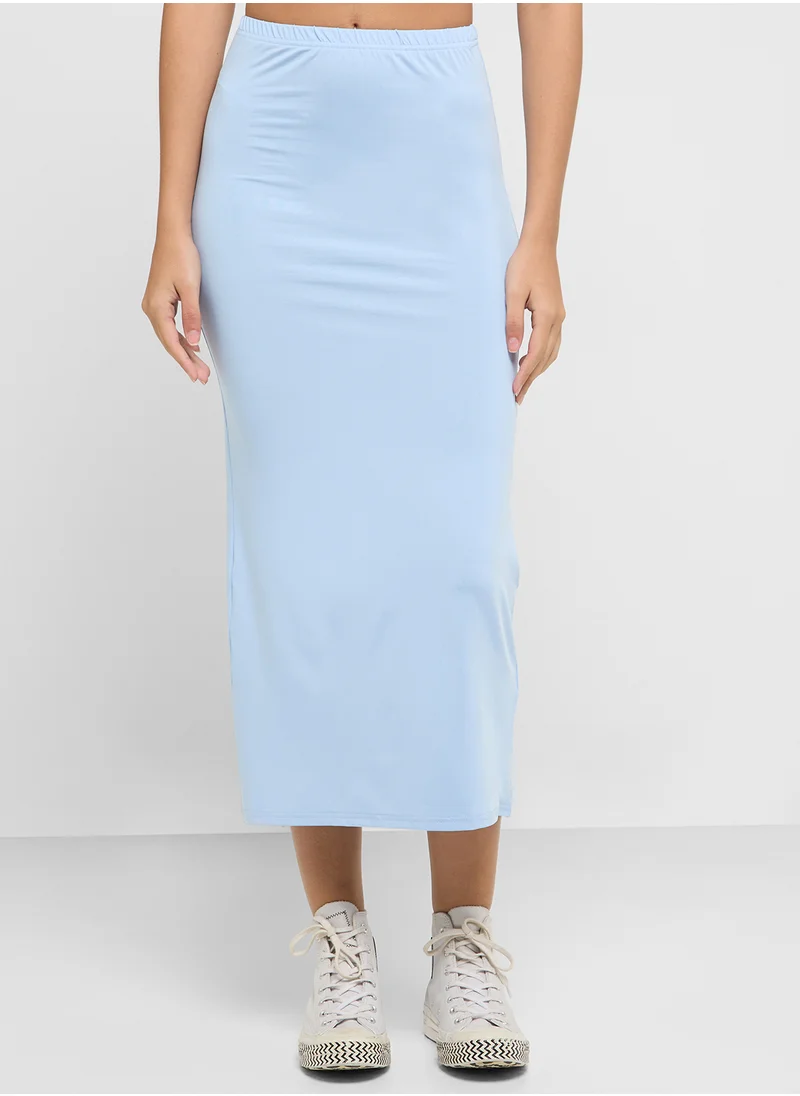 Ginger Fitted Crew Neck T-Shirt & Maxi Skirt Set