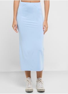 Ginger Fitted Crew Neck T-Shirt & Maxi Skirt Set  - Image 4