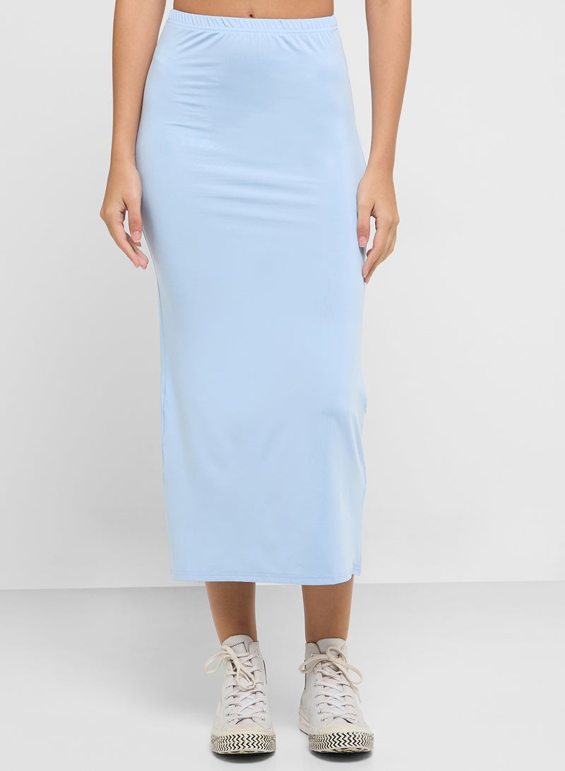 Ginger Fitted Crew Neck T-Shirt & Maxi Skirt Set - Image 4