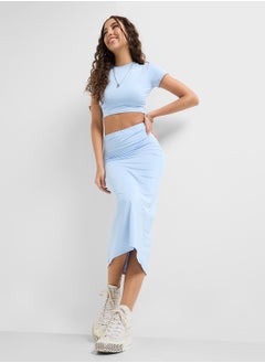 Ginger Fitted Crew Neck T-Shirt & Maxi Skirt Set  - Image 1