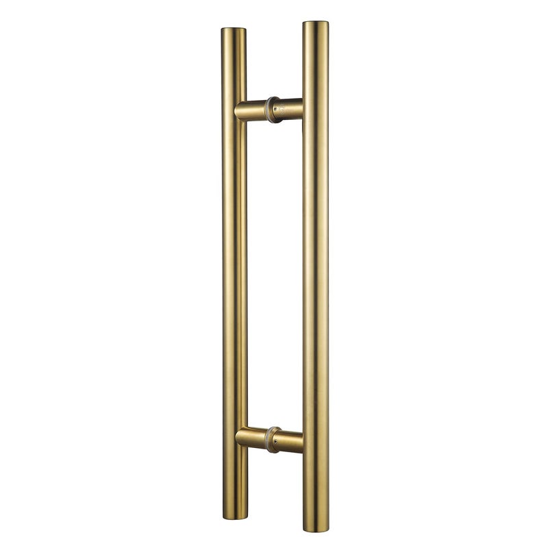 TOGU TG6012 24 inches Solid Standoffs HeavyDuty Commercial Grade304 Stainless Steel Push Pull Door HandleBarn Door Pull HandleGlass Pulls Satin Gold Finish