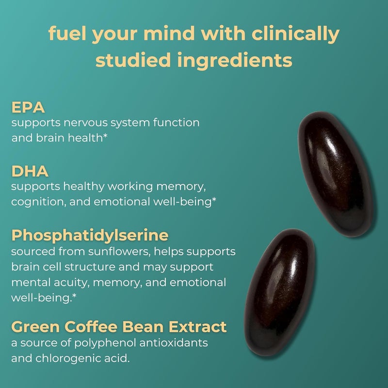 Iwi Life Brain Omega3 60 Softgels 30 Servings Vegan PlantBased Algae Omega3 with EPA  DHA Focus Memory and Mood Support Dietary Supplement Krill  Fish Oil Alternative No Fishy Aftertaste - Image 3